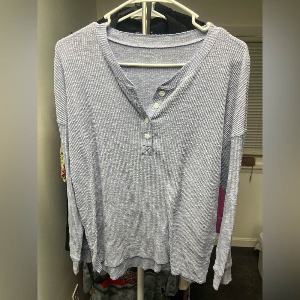 American Eagle Outfitters Light Blue Button Down Shirt